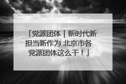 党派团体｜新时代新担当新作为 北京市各党派团体这么干！